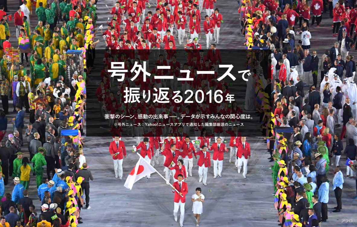 年末特設ページ「号外ニュースで振り返る2016年」を公開しました